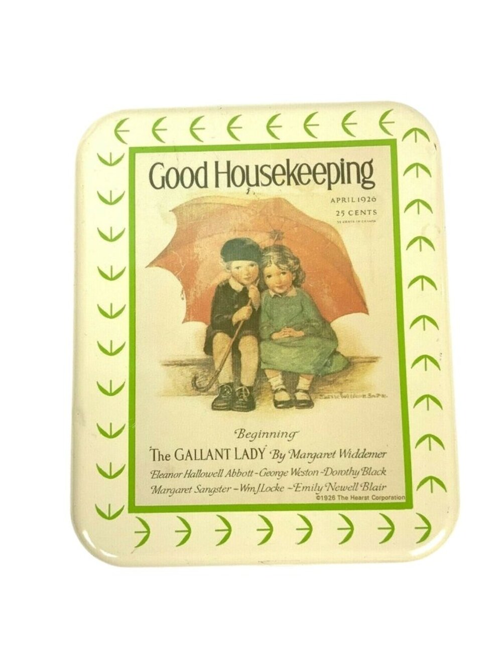 Good Housekeeping 1926 Advertising Tin With Handles The Gallant Lady Design